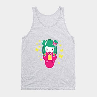 Butterfly Kokeshi Tank Top